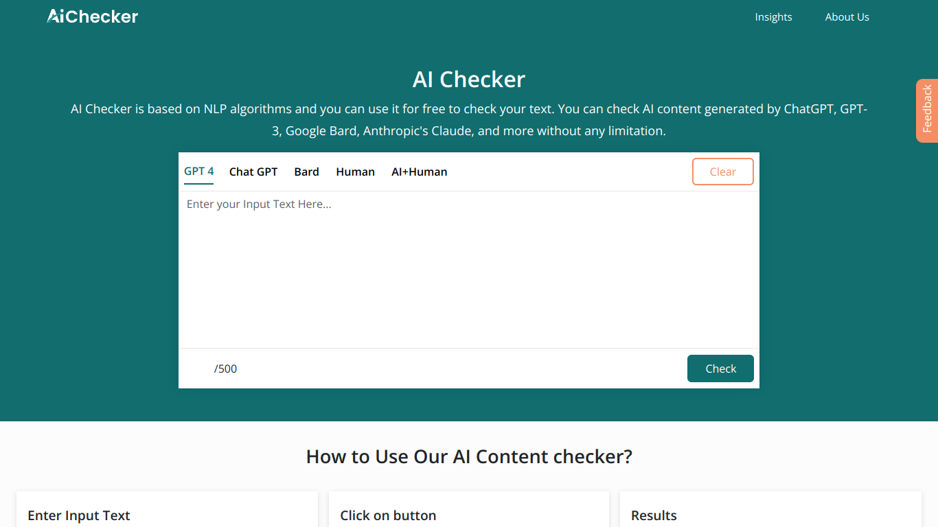 AI Checker screenshot