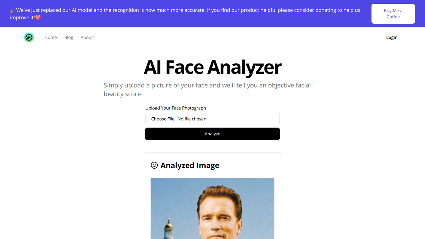 AI Face Analyzer screenshot