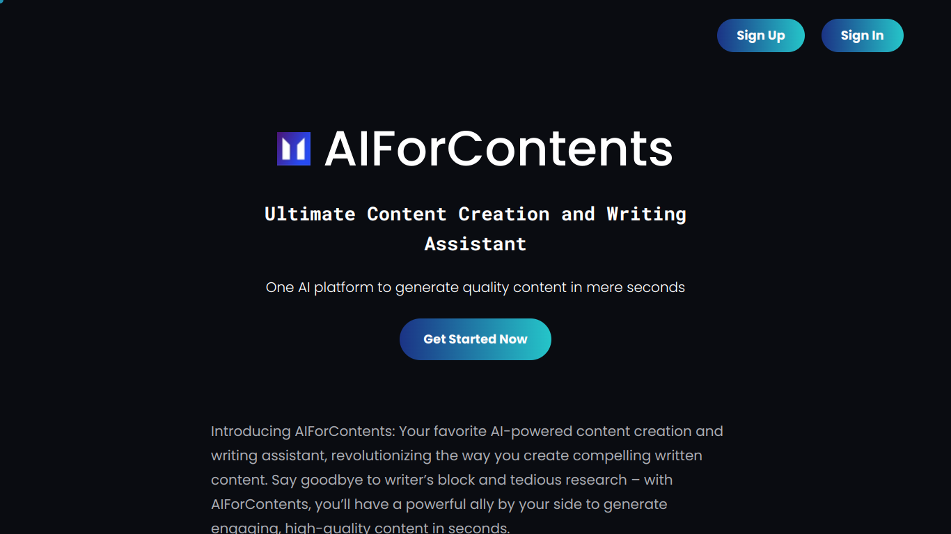 AI For Contents screenshot