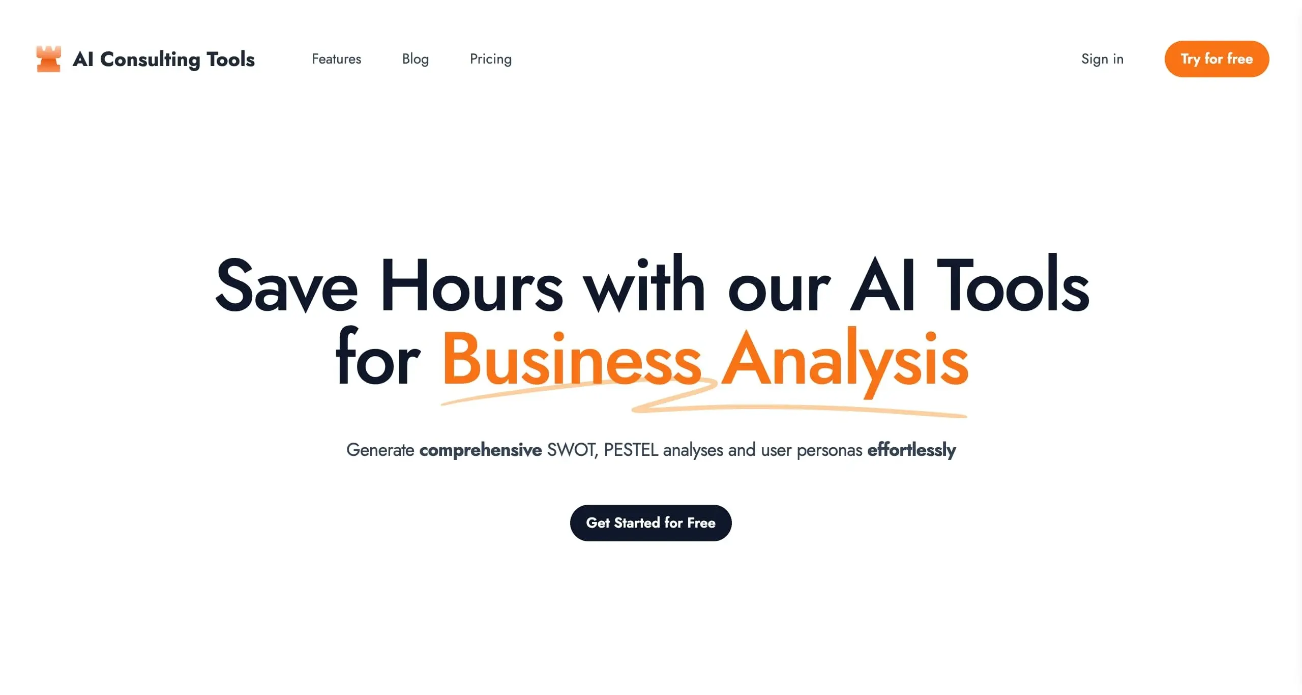 AI SWOT Analysis screenshot