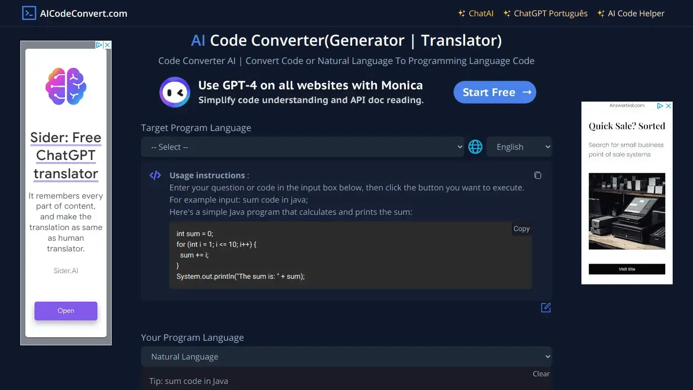 AiCodeConvert screenshot