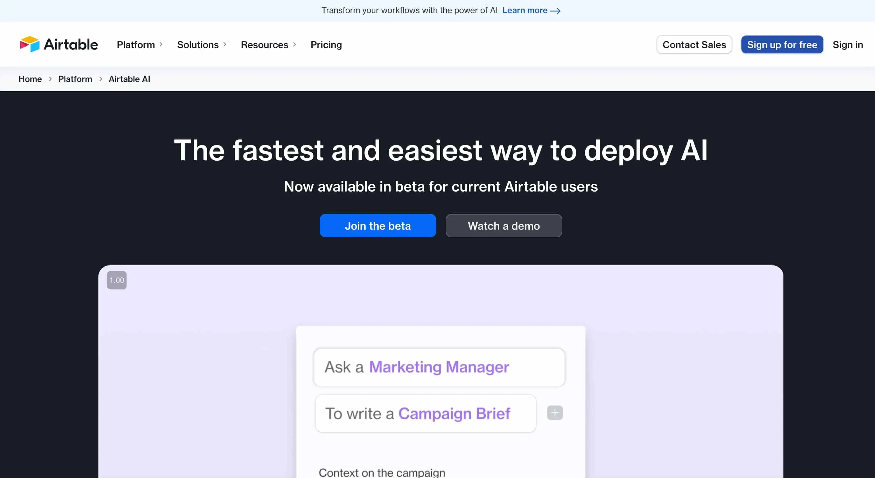 Airtable screenshot