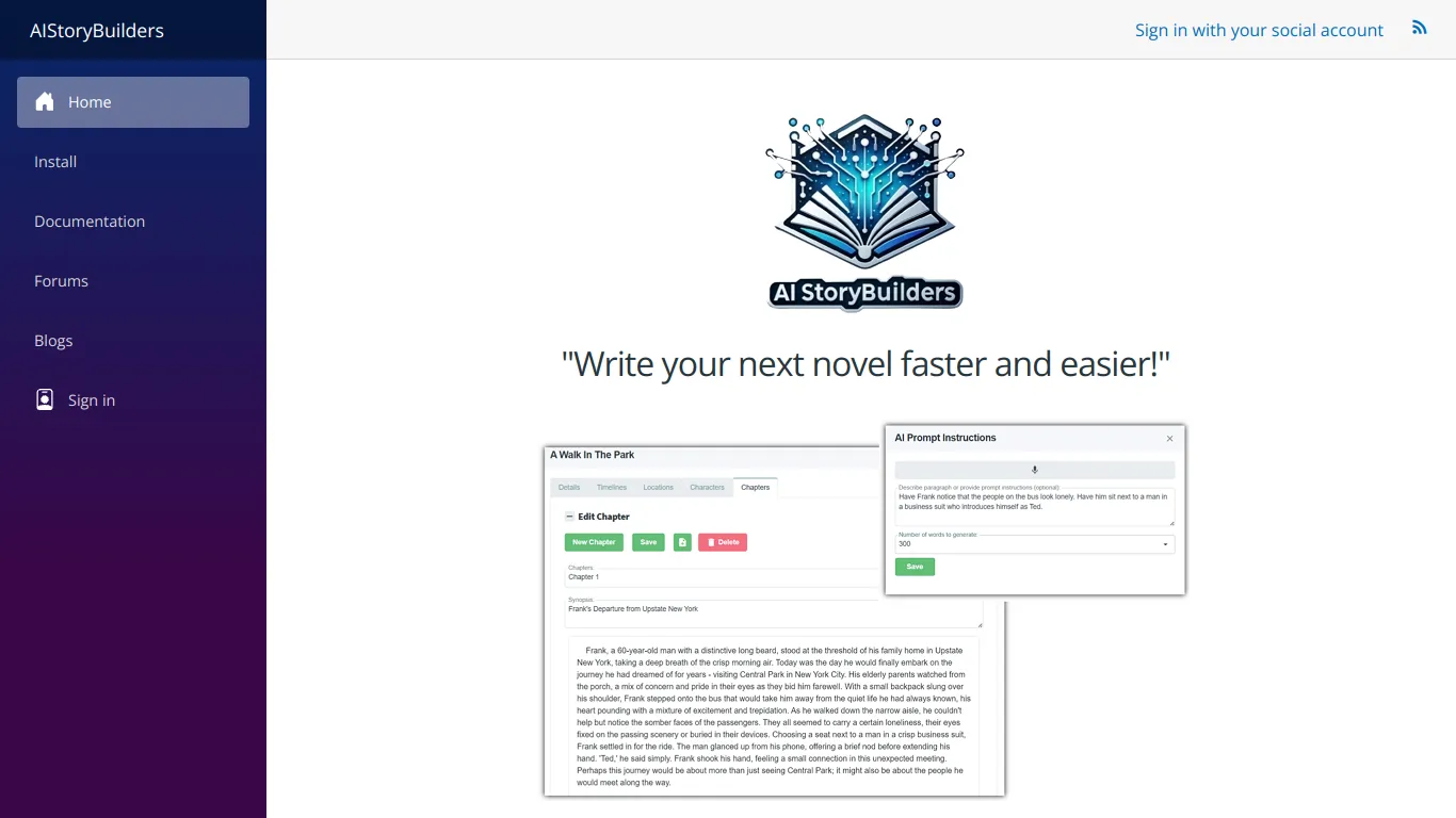 AIStoryBuilders screenshot
