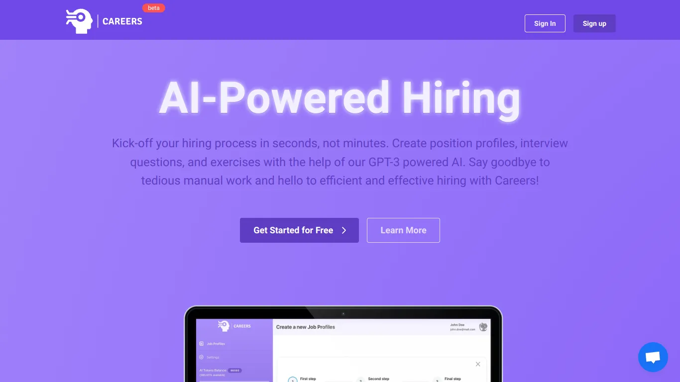 Careers AI screenshot