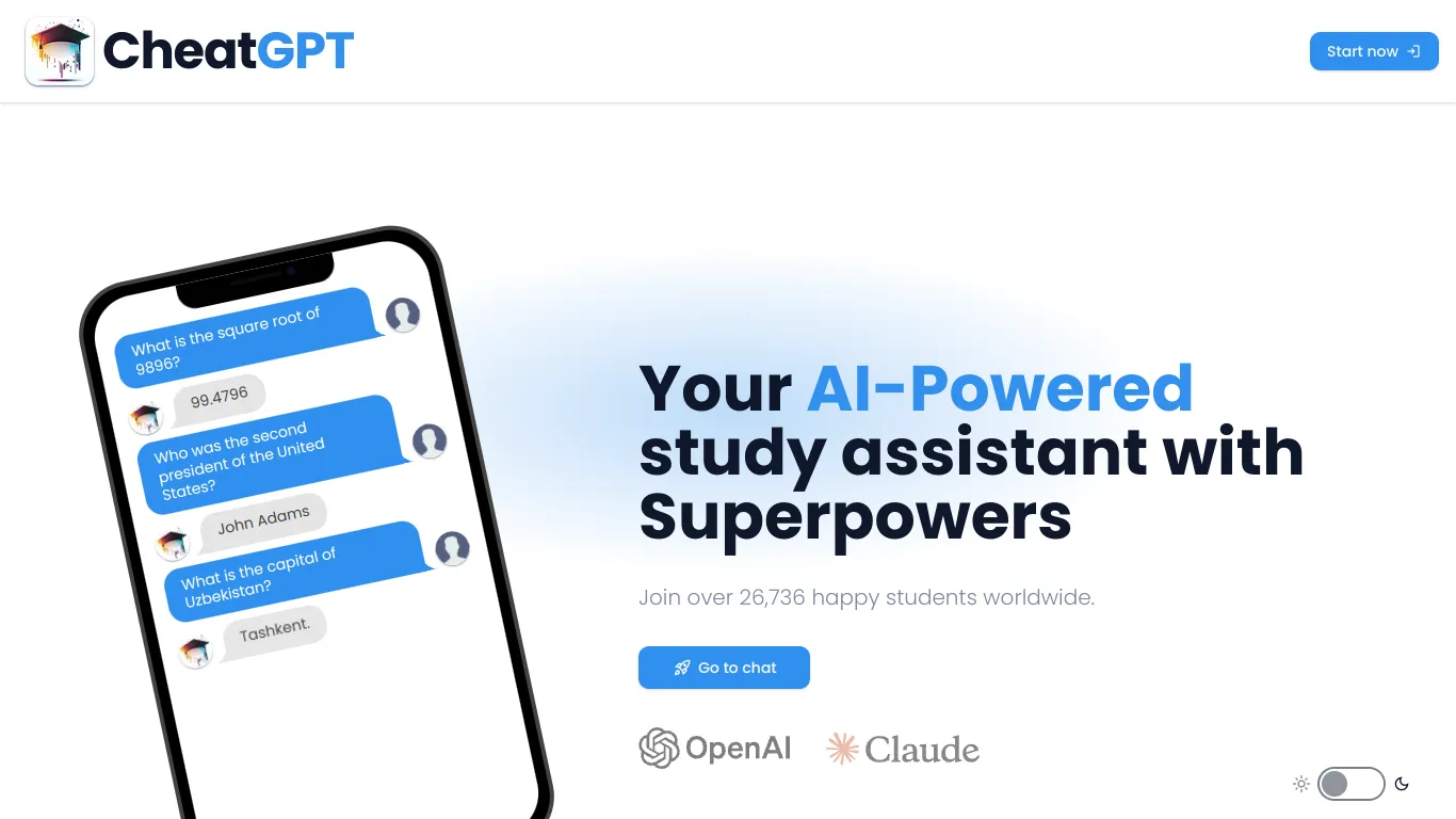 CheatGPT screenshot
