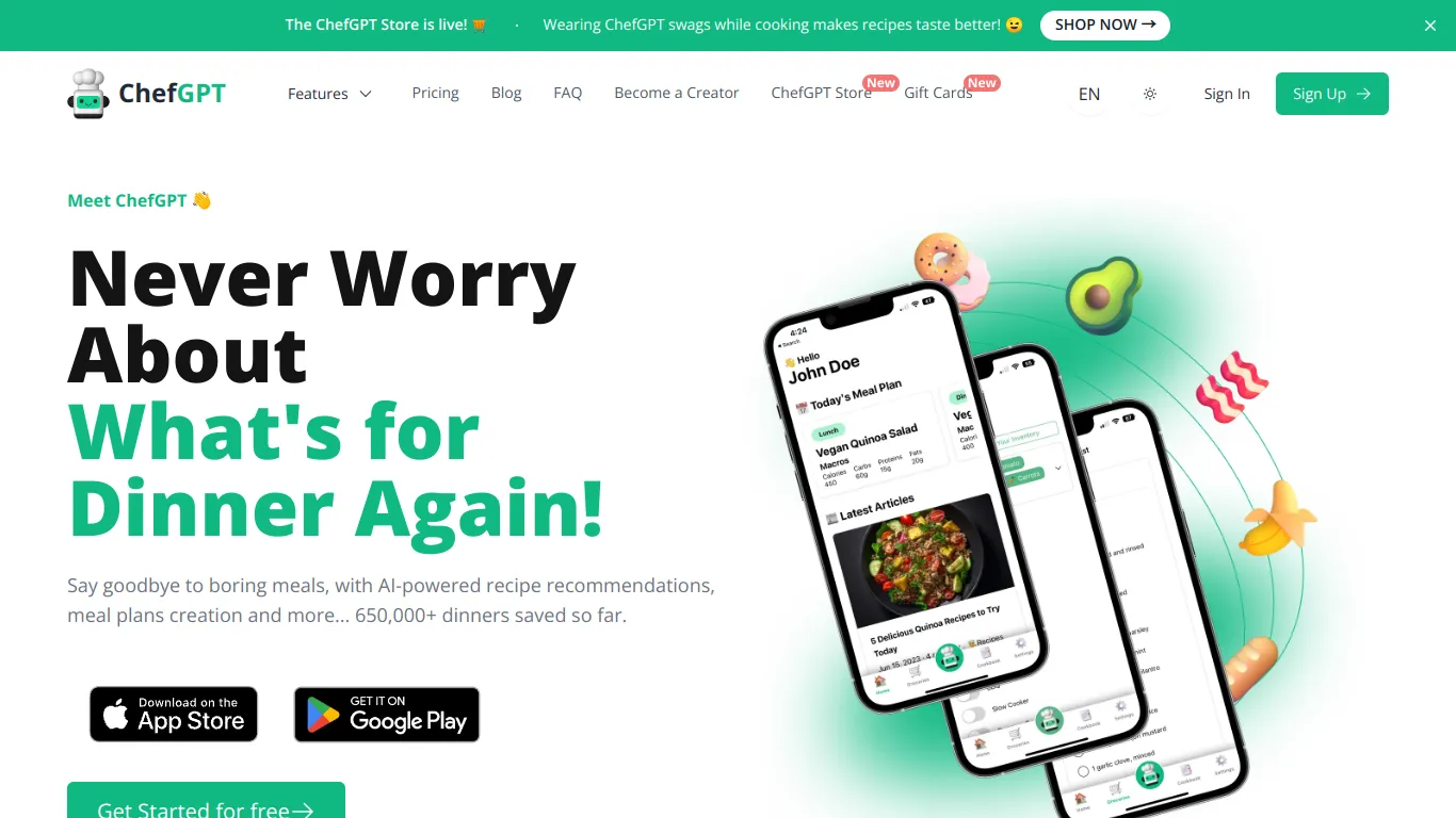 ChefGPT screenshot