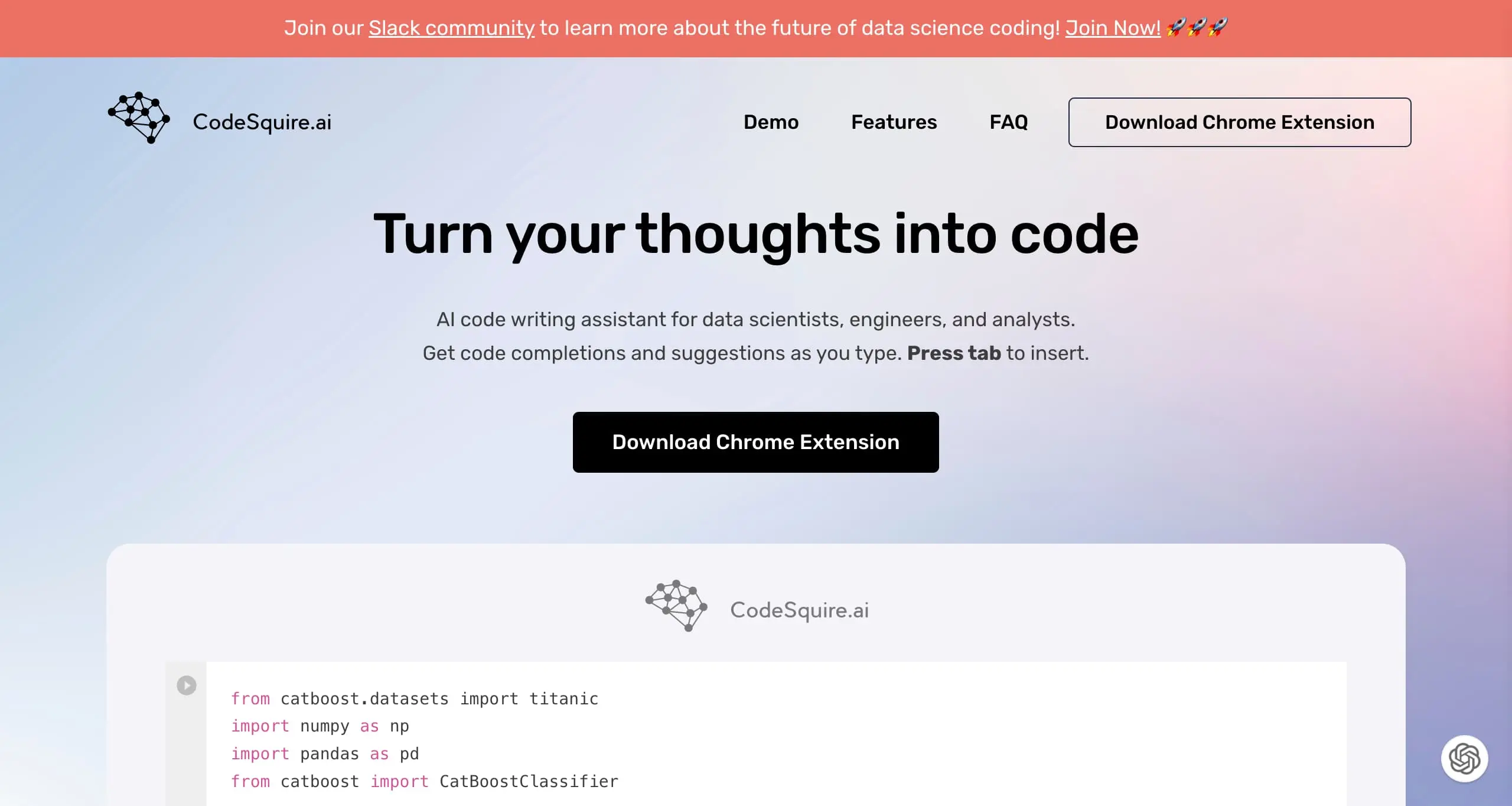CodeSquire screenshot