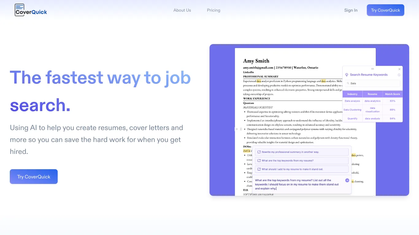 Coverquick screenshot