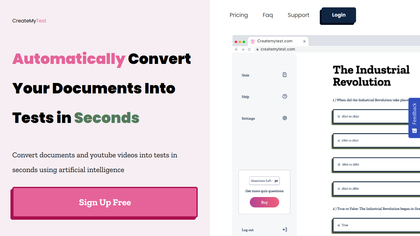 CreateMyTest screenshot