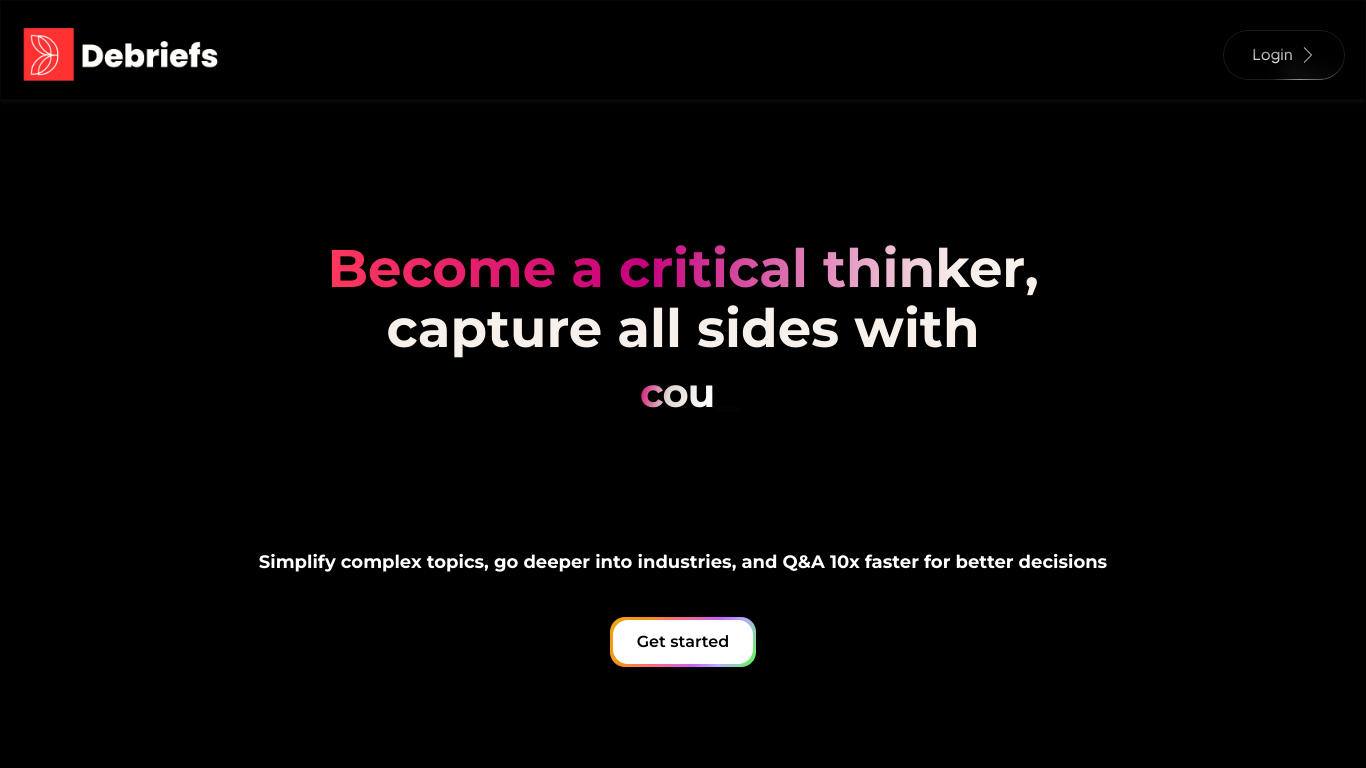 Debriefs AI screenshot