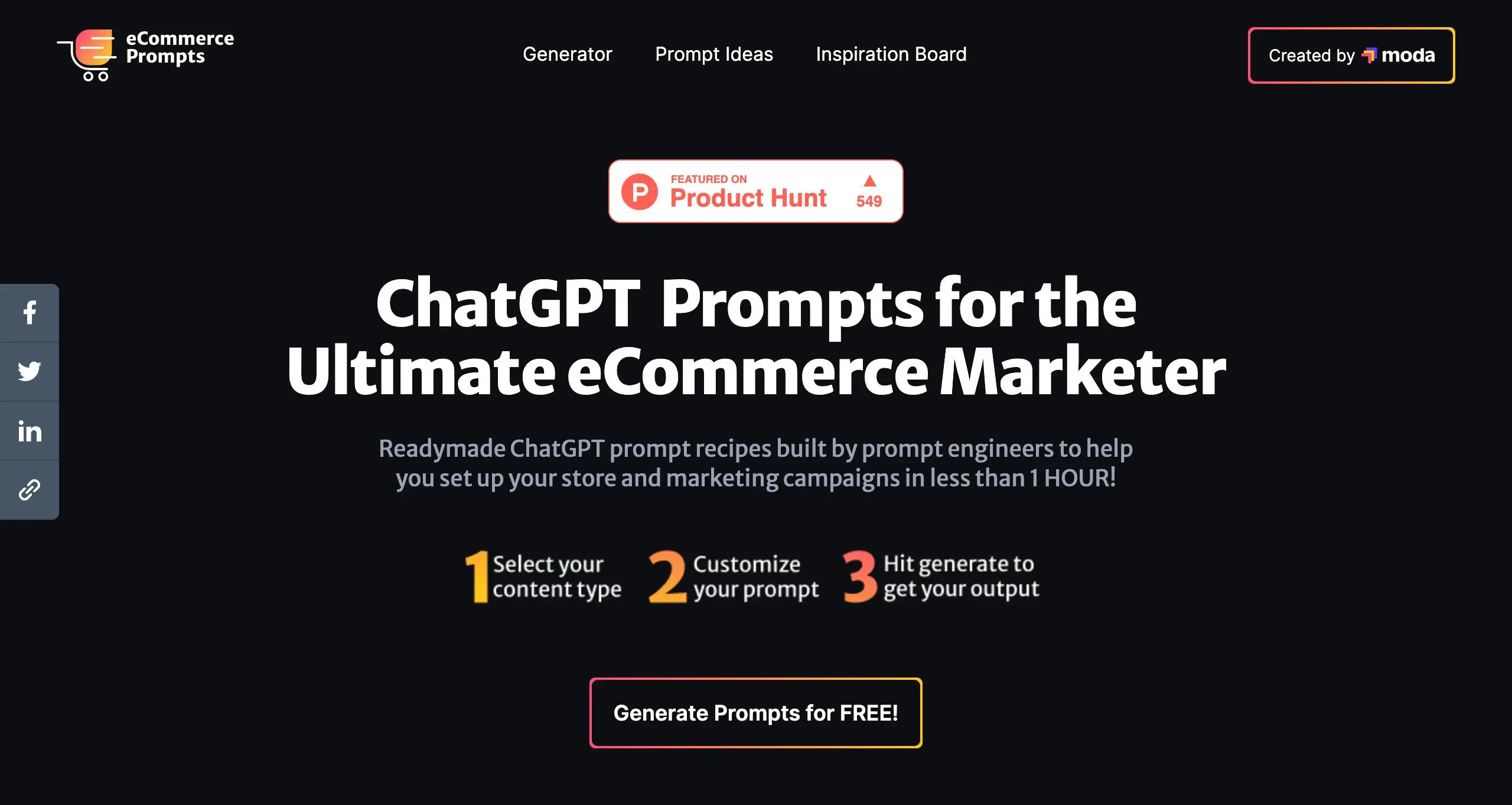 Ecommerce Prompt screenshot