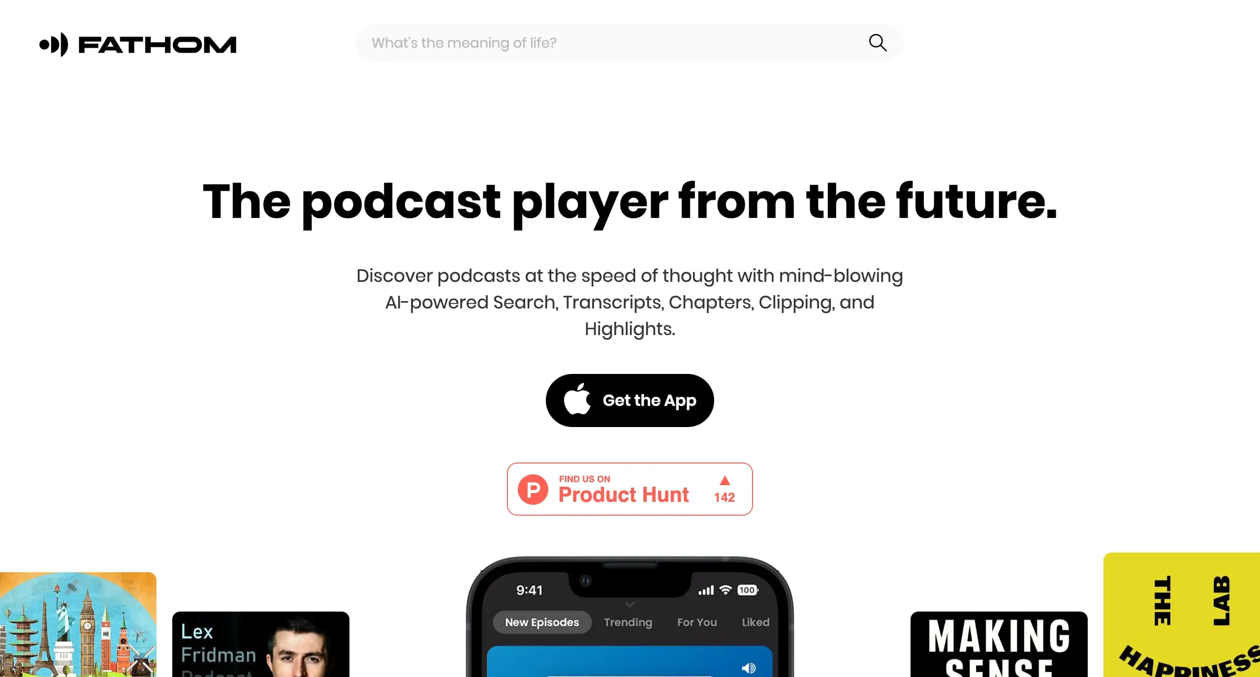 Fathom.fm screenshot