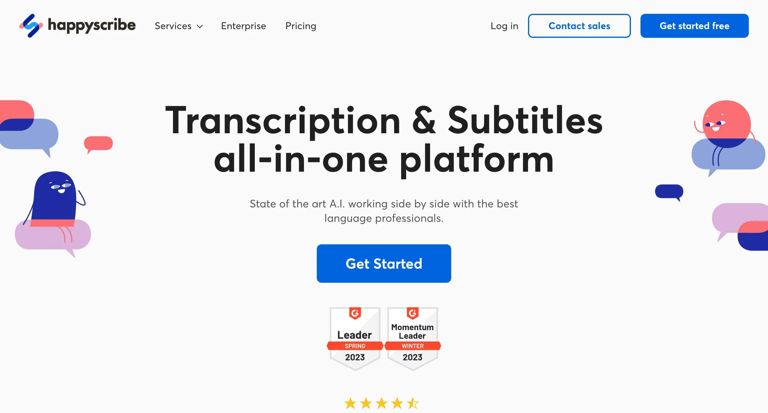 Happyscribe screenshot
