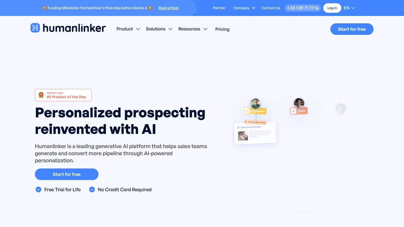 Humanlinker screenshot