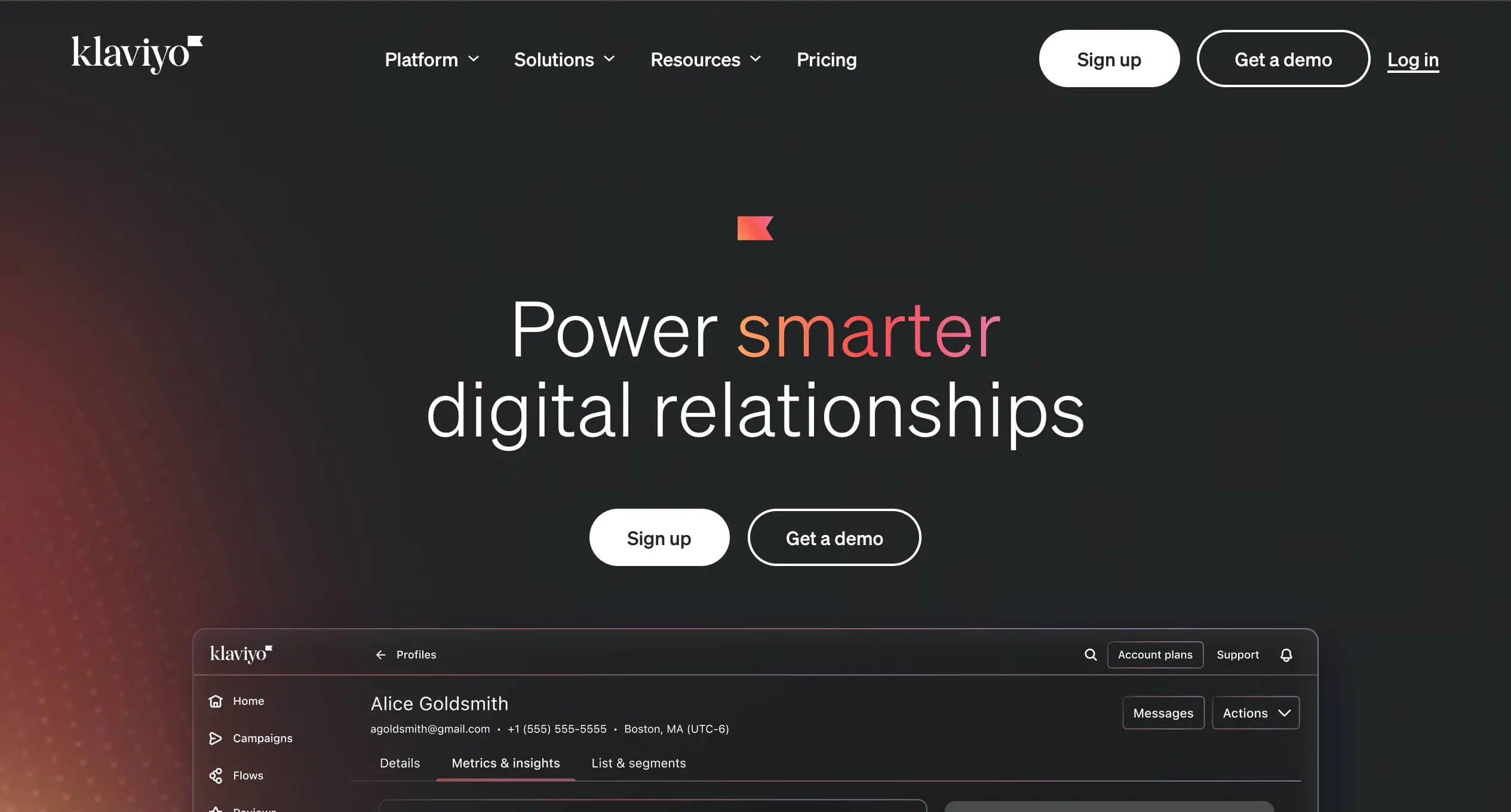 Klaviyo screenshot