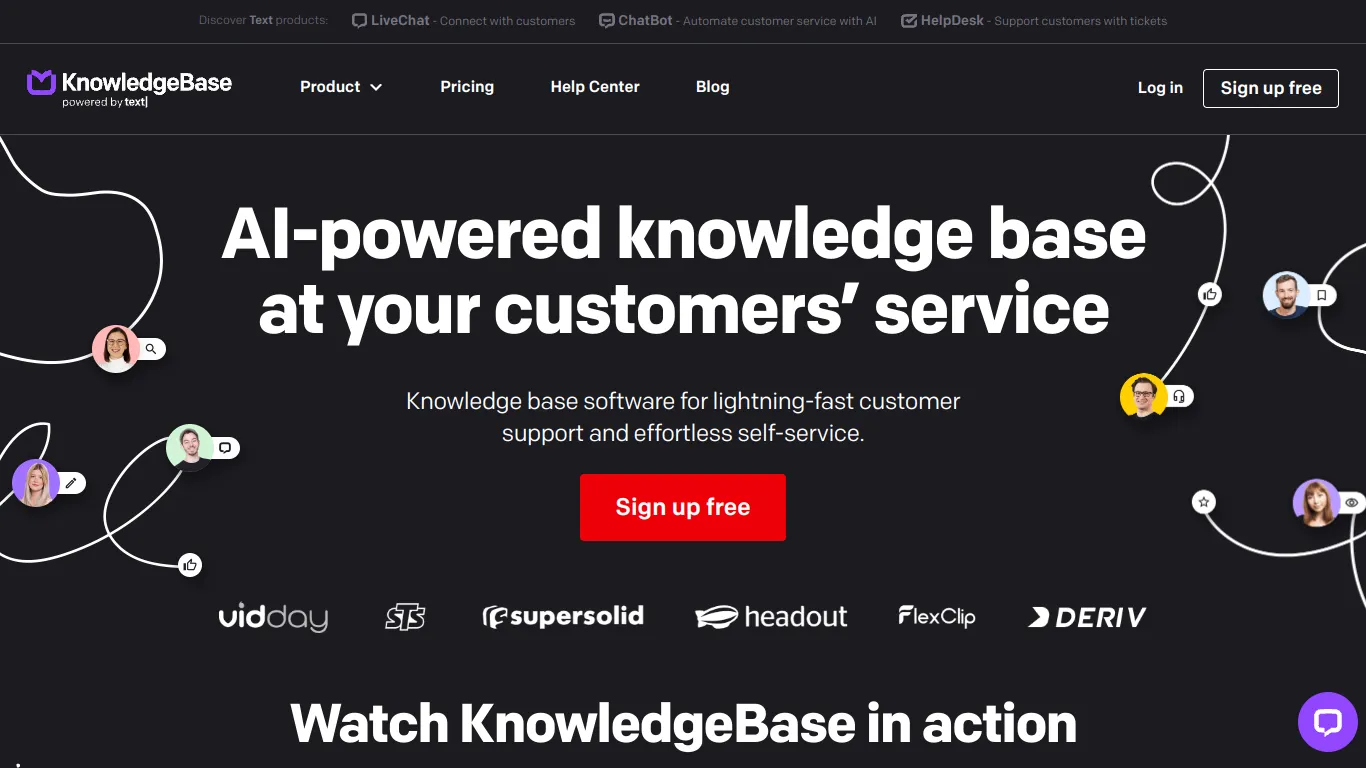 KnowledgeBase AI screenshot