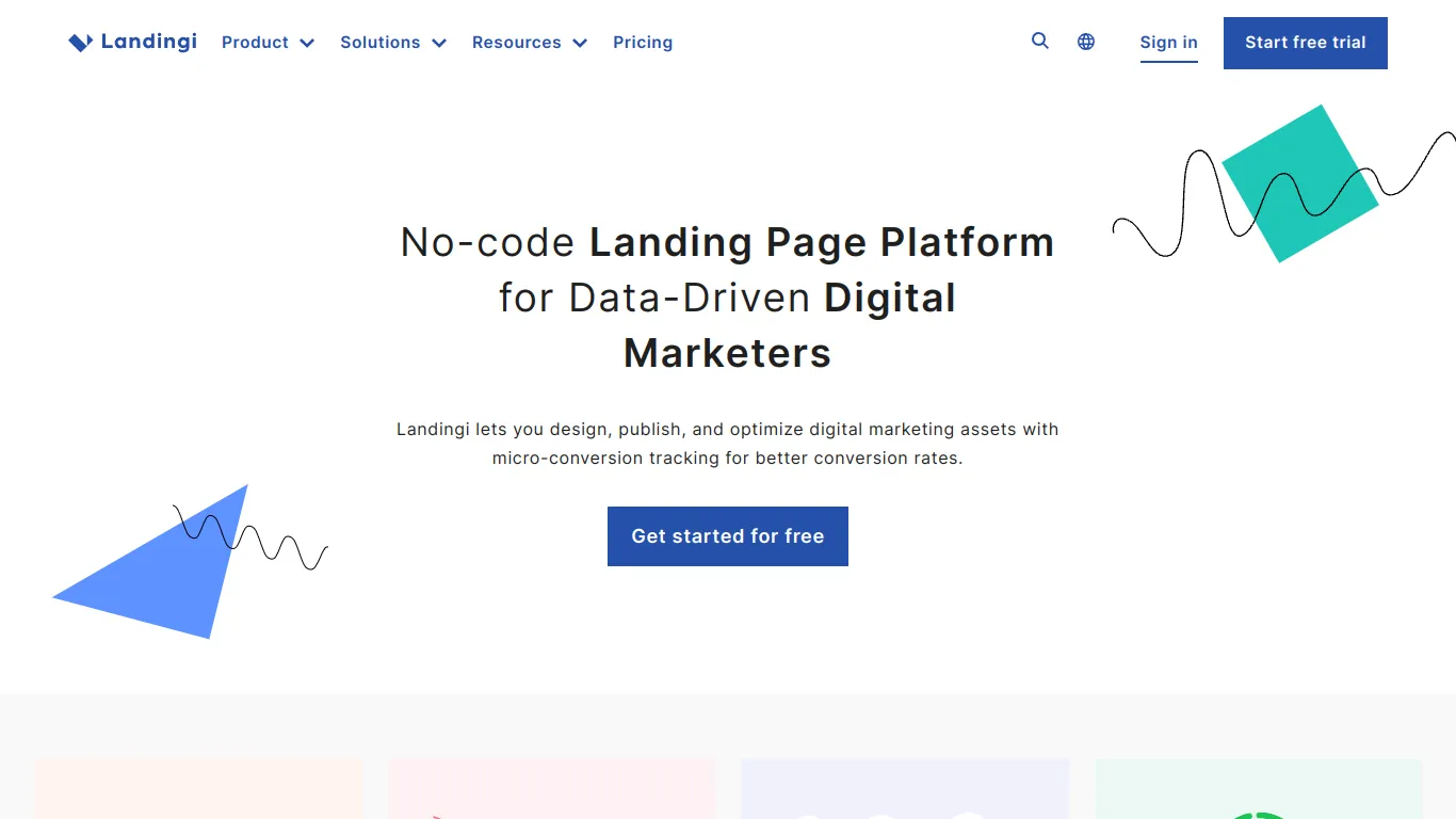 Landingi screenshot
