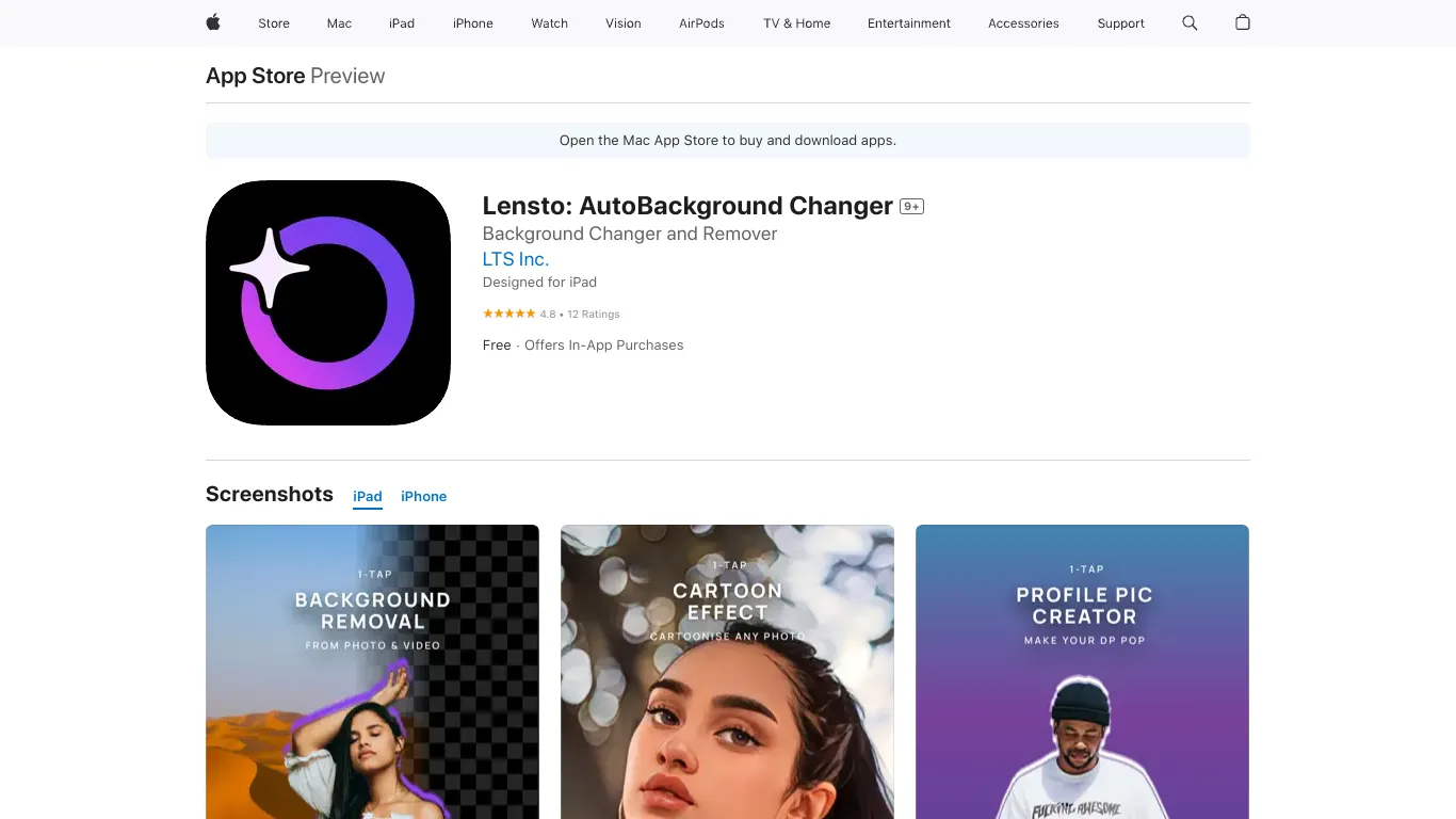 Lensto screenshot