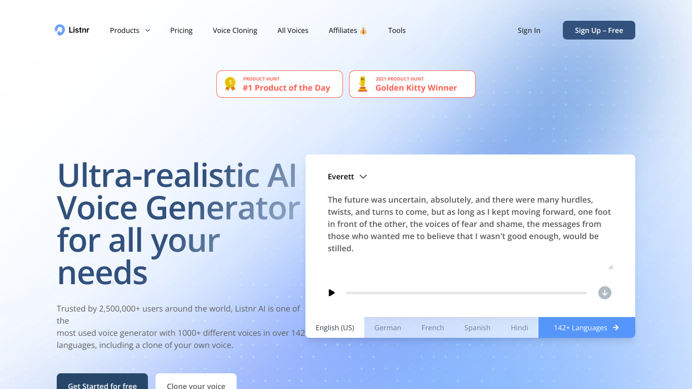 Listnr AI screenshot