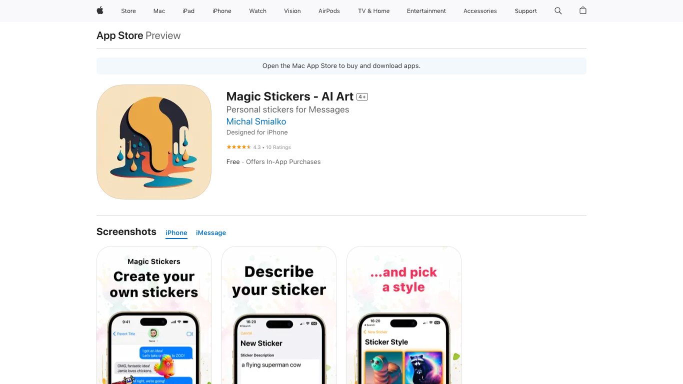 Magic iMessage Stickers screenshot