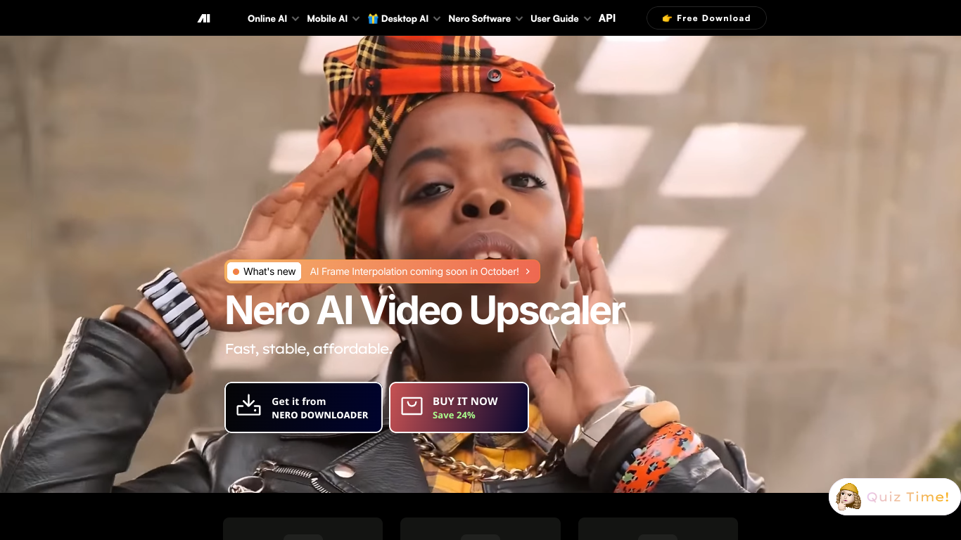 Nero AI Video Upscaler screenshot