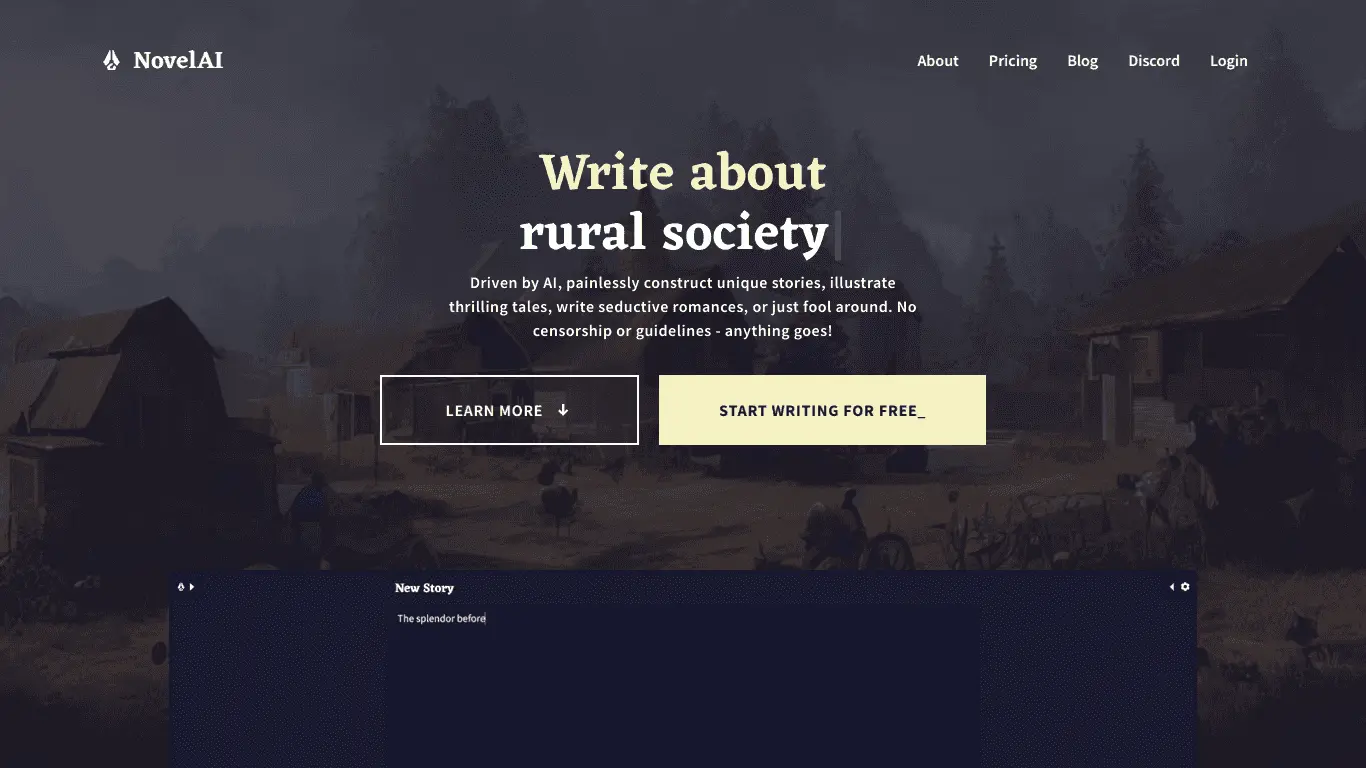 Novelai screenshot