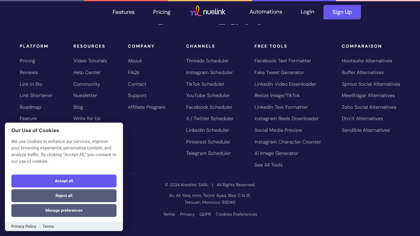 Nuelink screenshot