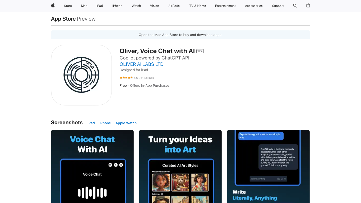 Oliver screenshot