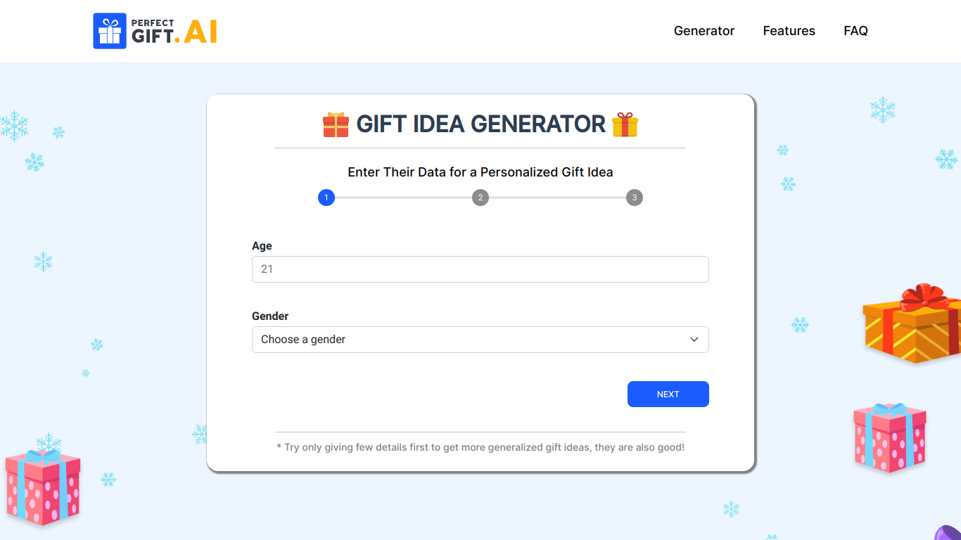 Perfectgift screenshot