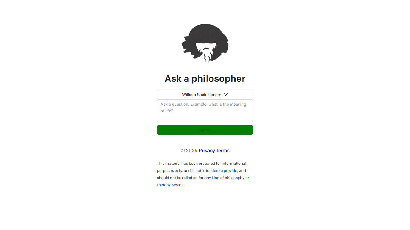 Philosophy screenshot