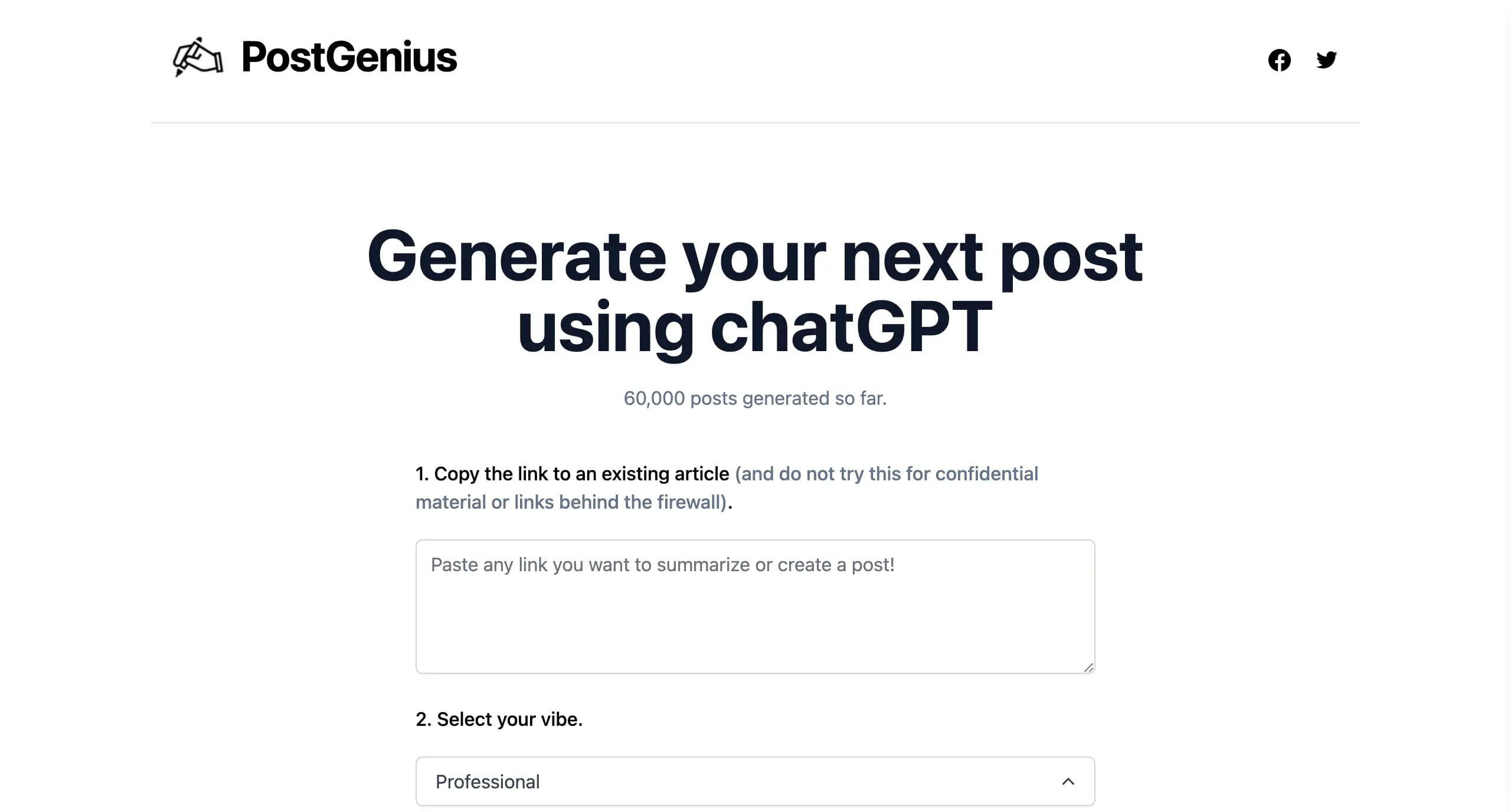 PostGenius screenshot