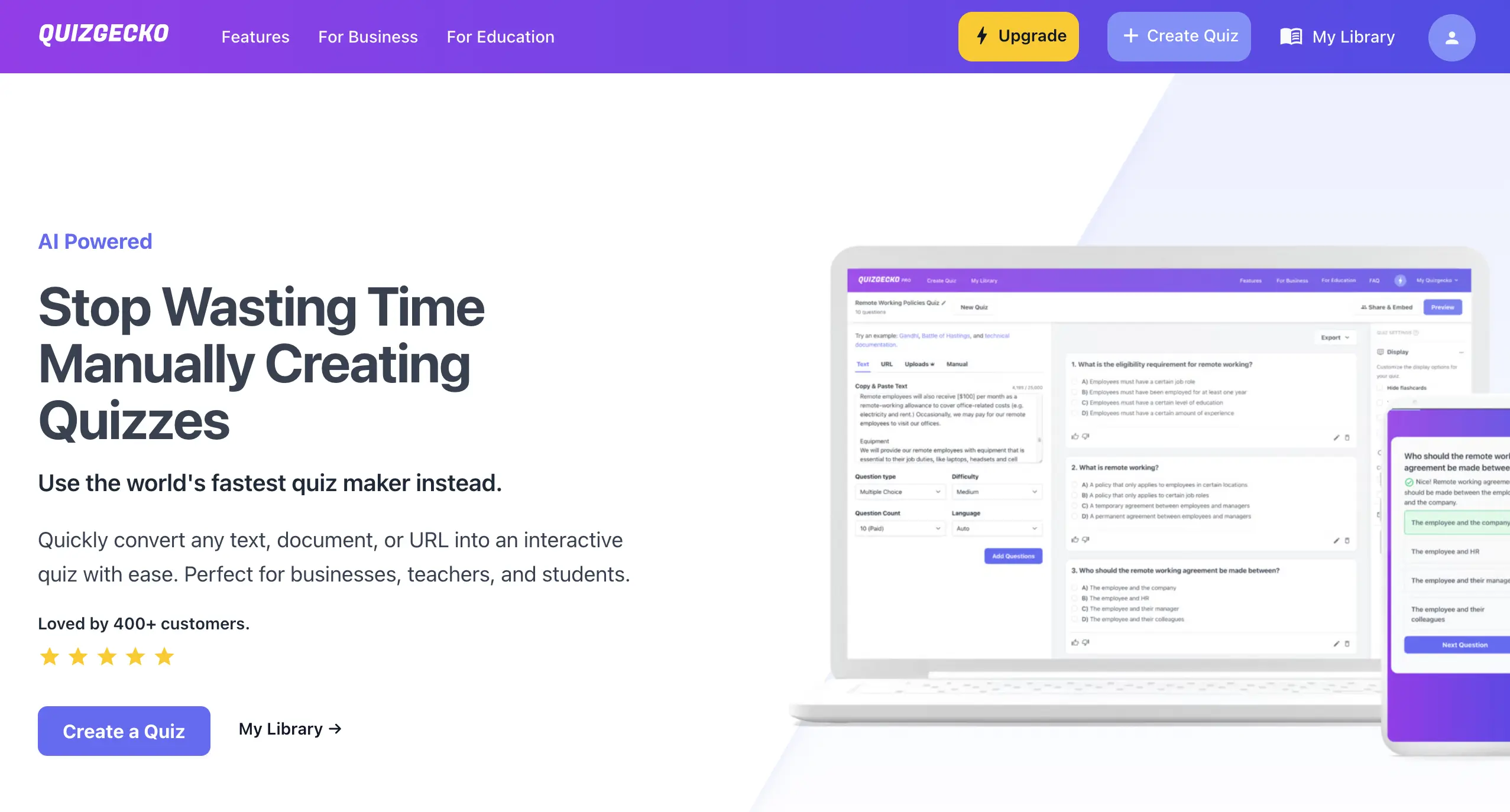 QuizGecko screenshot