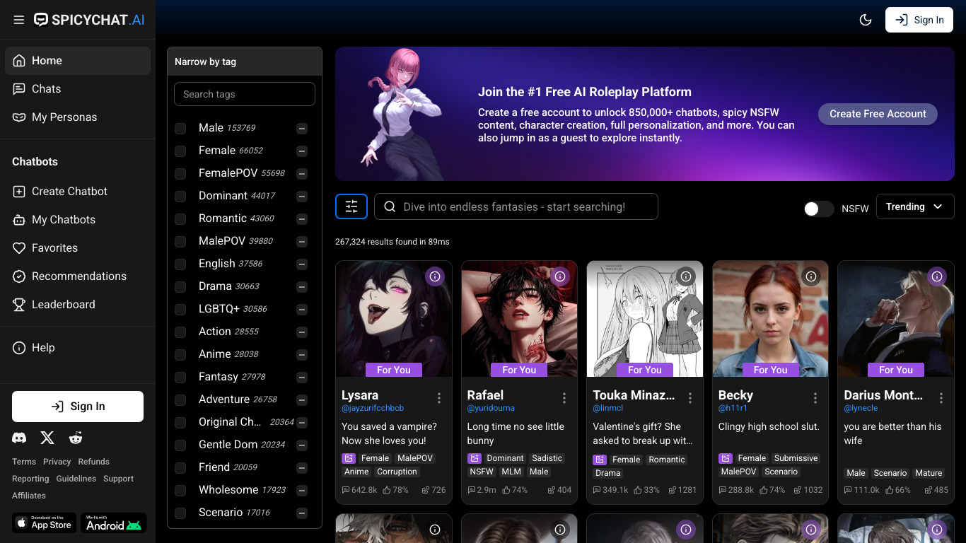 Spicychat screenshot
