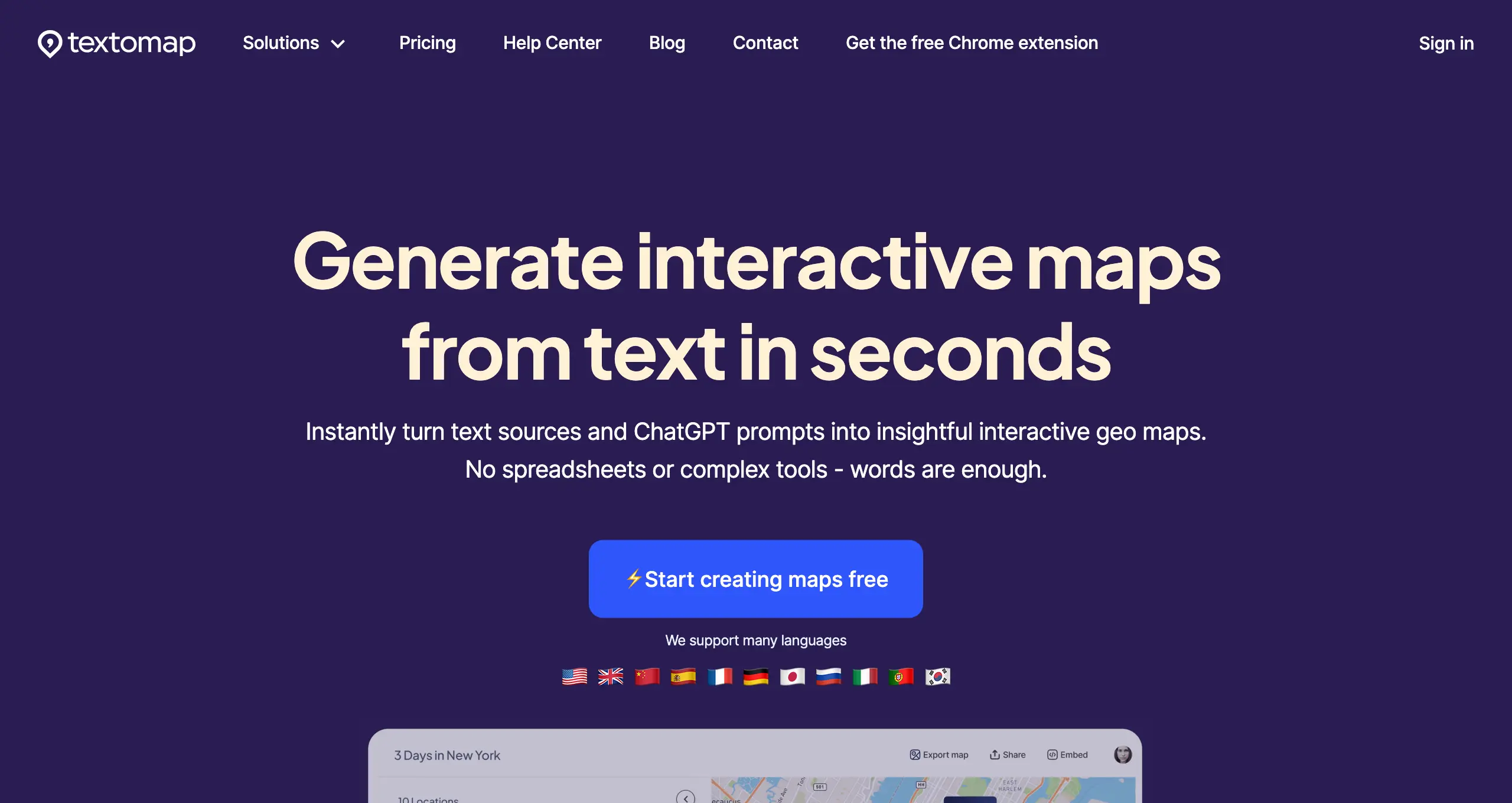 Textomap screenshot