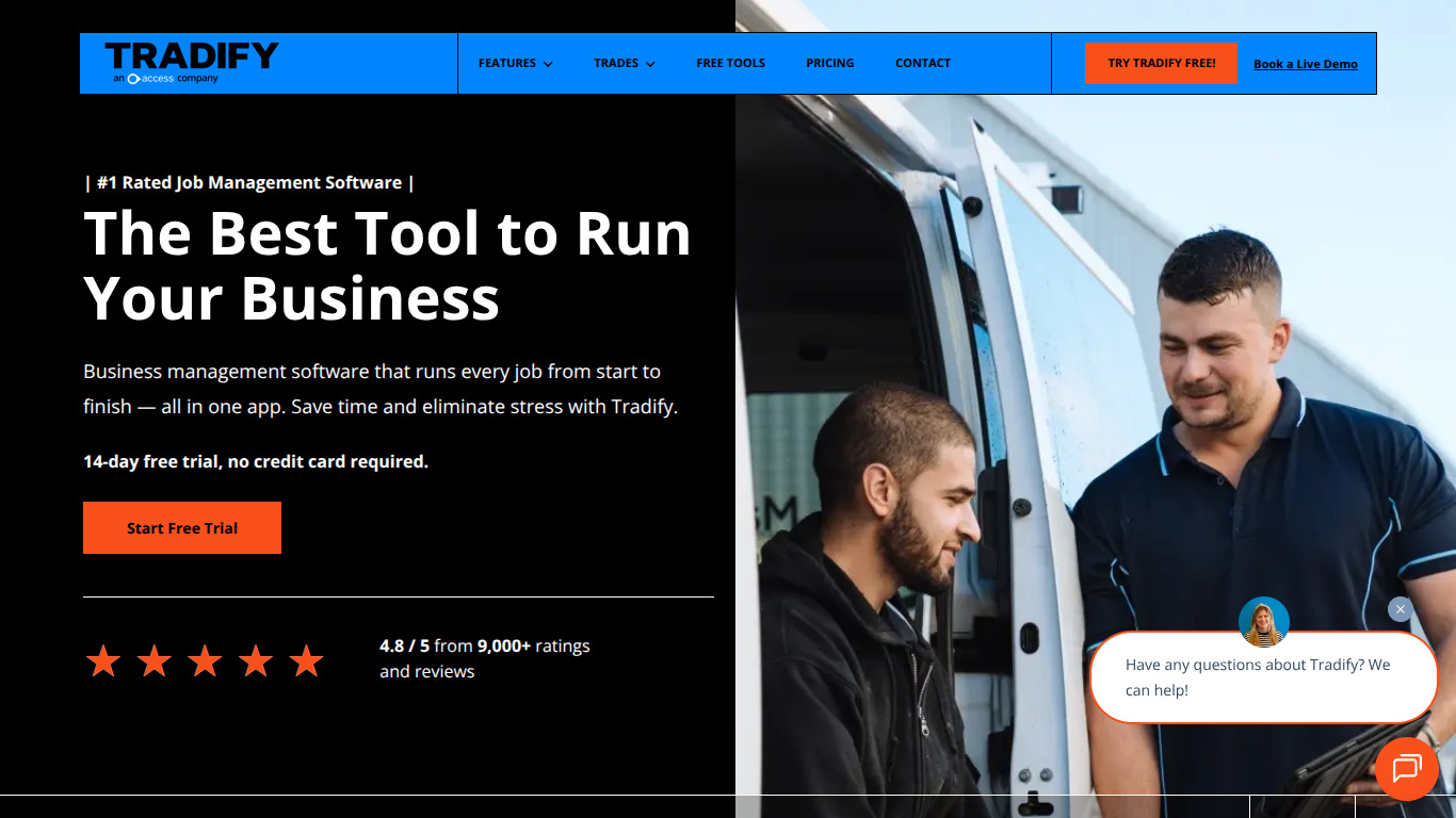 Tradify screenshot