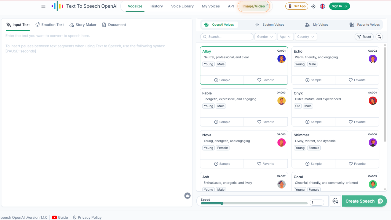 TTSOpenAI screenshot