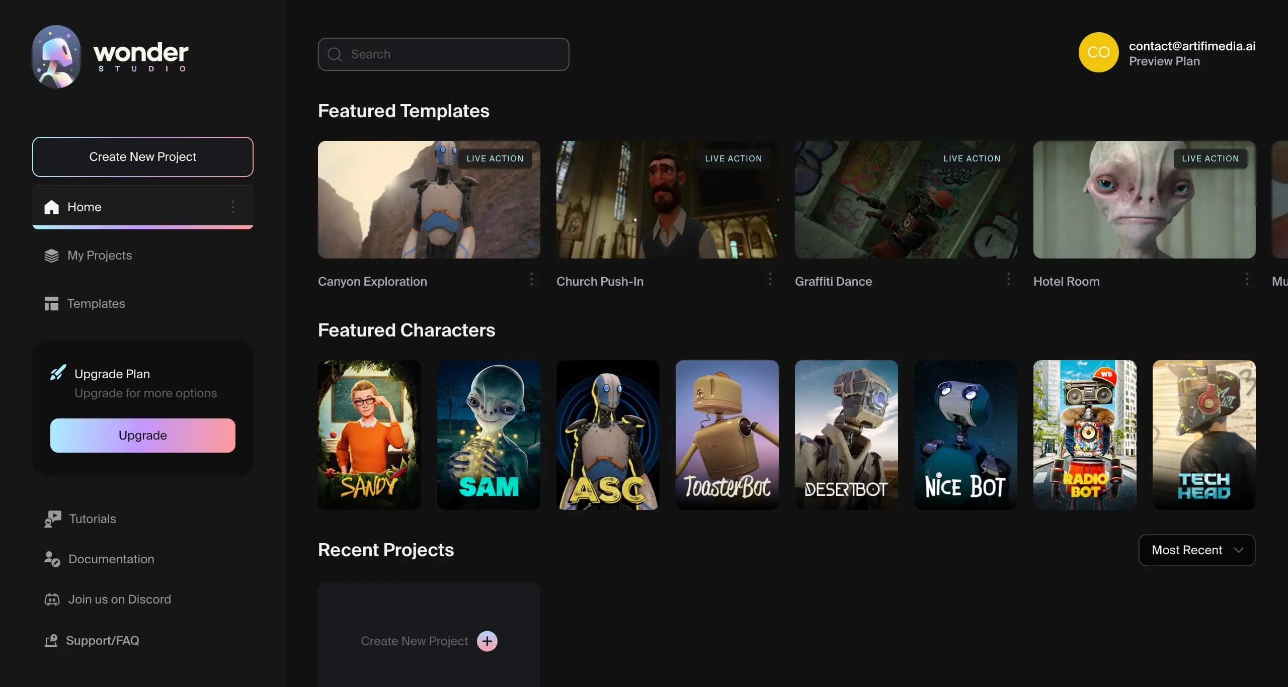 Wonder Dynamics screenshot