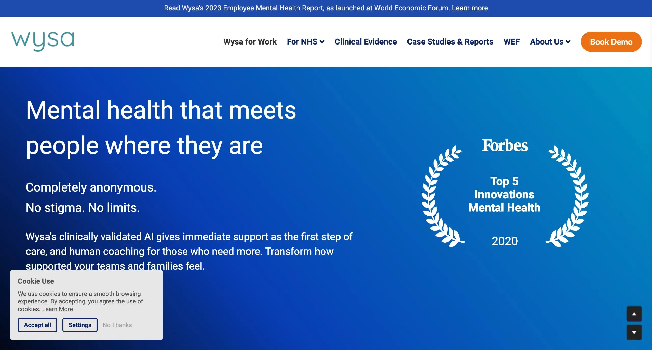Wysa screenshot